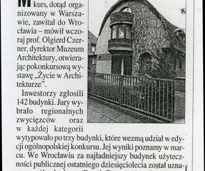 Najpiękniejsi dziesięciolecia, Gazeta Dolnośląska nr 279, 30.11.1999