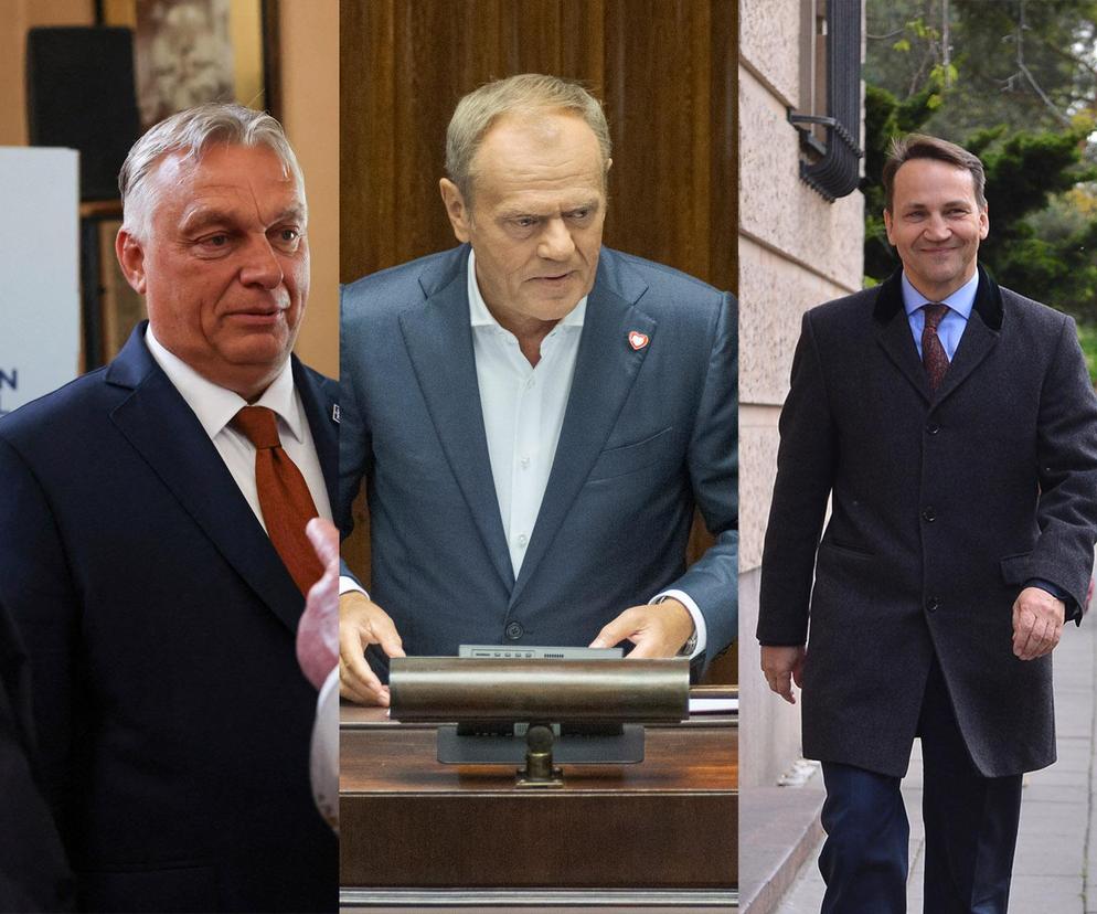 Viktor Orban, Donald Tusk, Radosław Sikorski