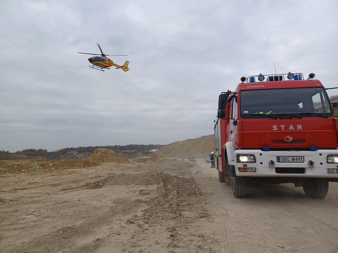 Wypadek w kopalni dolomitu w Imielinie