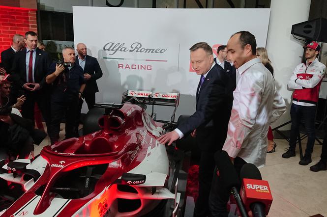 Formula 1, Robert Kubica, Andrzej Duda, prezydent, Alfa Romeo Racing Orelen, Alfa Romeo