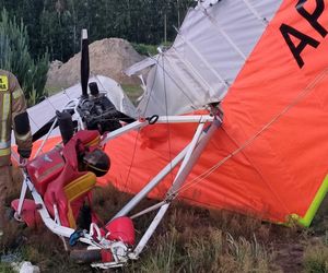 Motolotnia runęła na ziemię. Pilot w stanie ciężkim