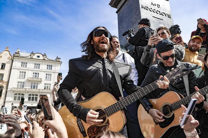 Jared Leto na Rynku Głównym w Krakowie