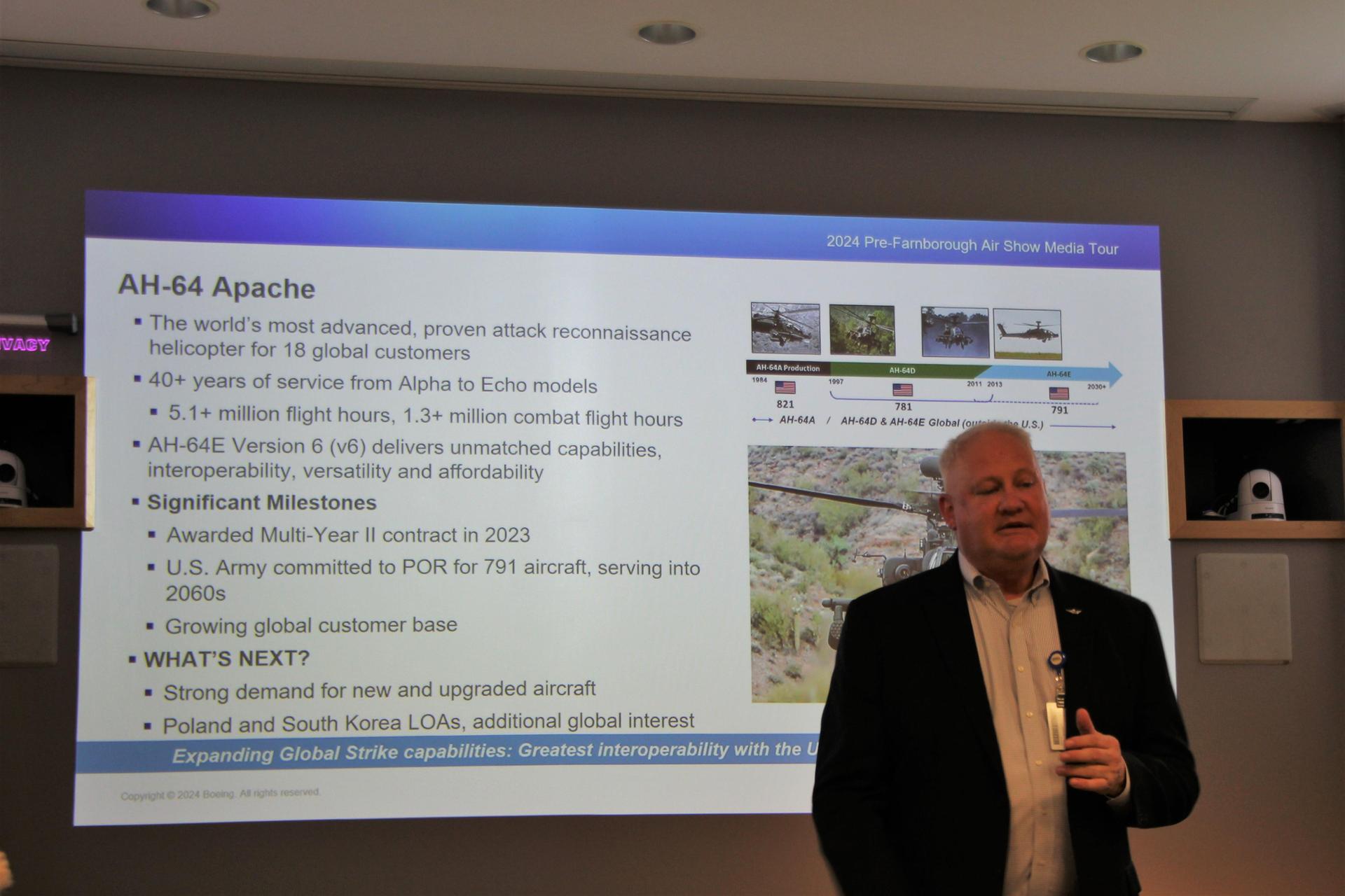 Mark Bellwe, Boeing Verical Lift podczas spotkania z dziennikarzami w St. Louis