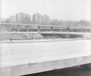 Budowa Trasy Łazienkowskiej w Warszawie 1974