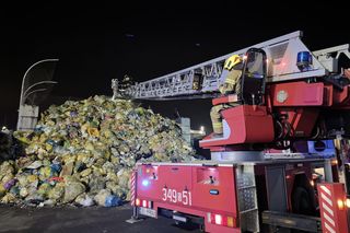 Pożar składowiska odpadów w Czechowicach-Dziedzicach