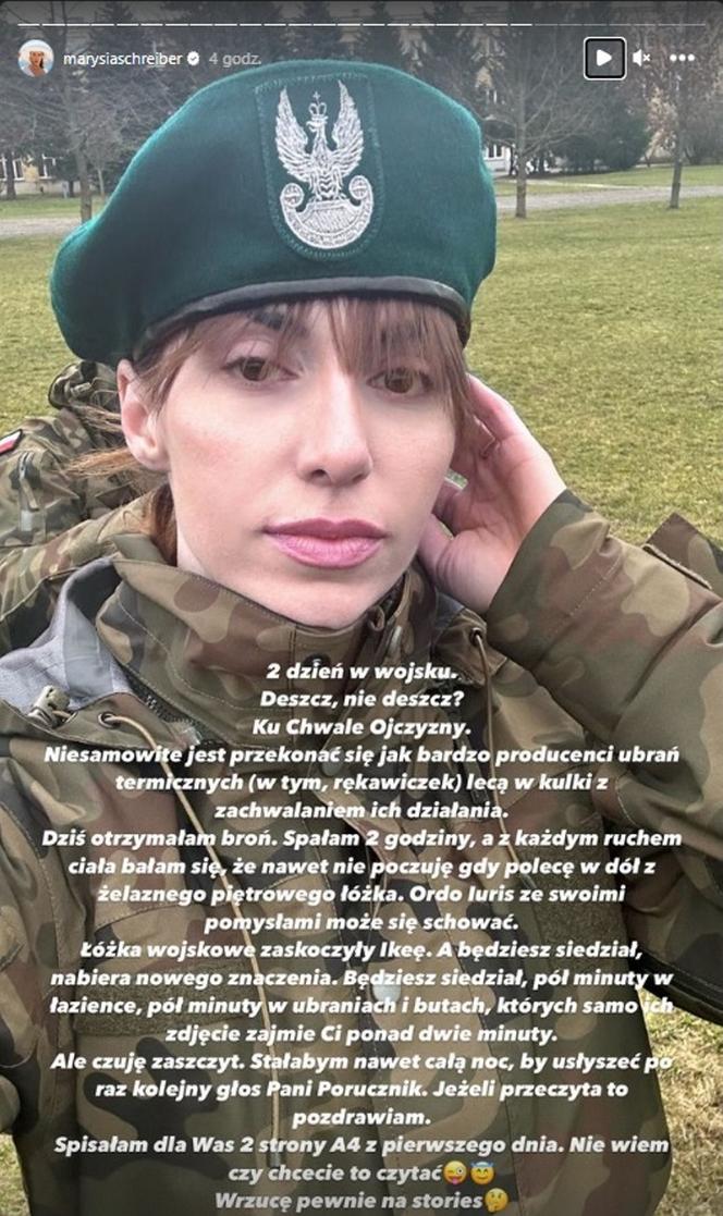 Marianna Schreiber w wojsku