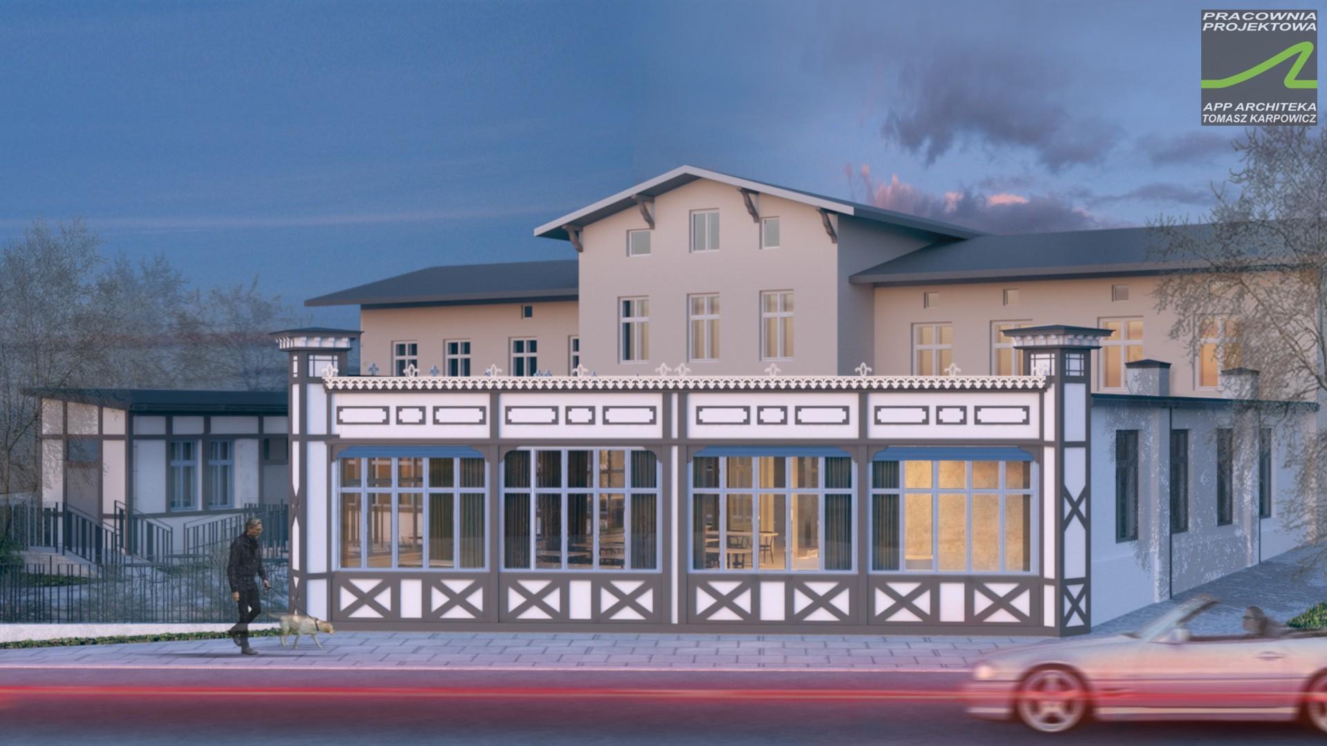 Budynek dawnej kawiarni przy al. Zwycięstwa 43a w Gdańsku