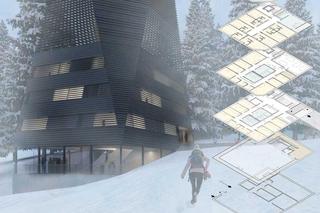 Projekt schroniska na górze Jeżowa Woda w Beskidach