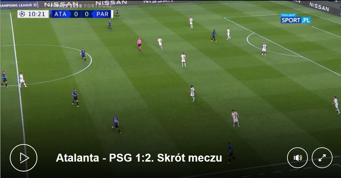 Skrót meczu Atalanta Bergamo - Paris Saint-Germain