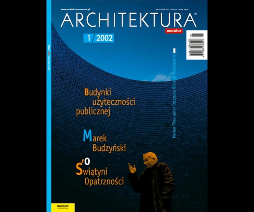 Okładka Miesięcznik Architektura 01/2002