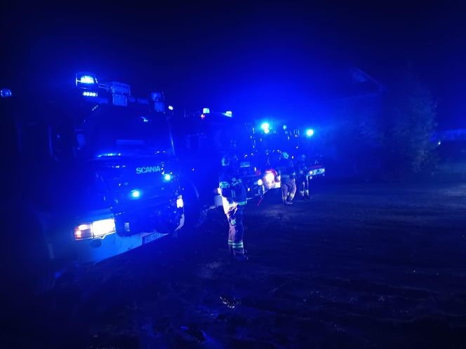 Kalej. Pożar hali produkcyjnej choinek sztucznych