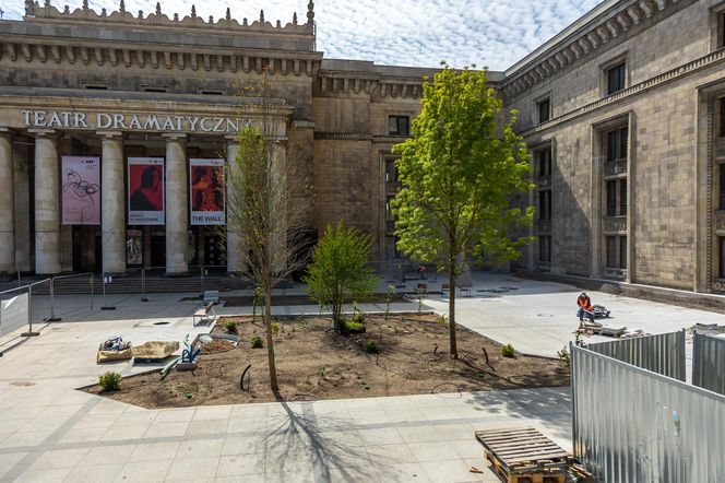 Plac Centralny w Warszawie pod koniec budowy