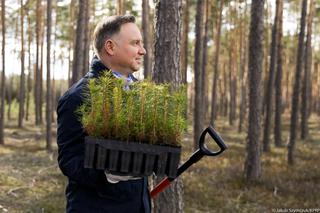Andrzej Duda zasadził drzewa