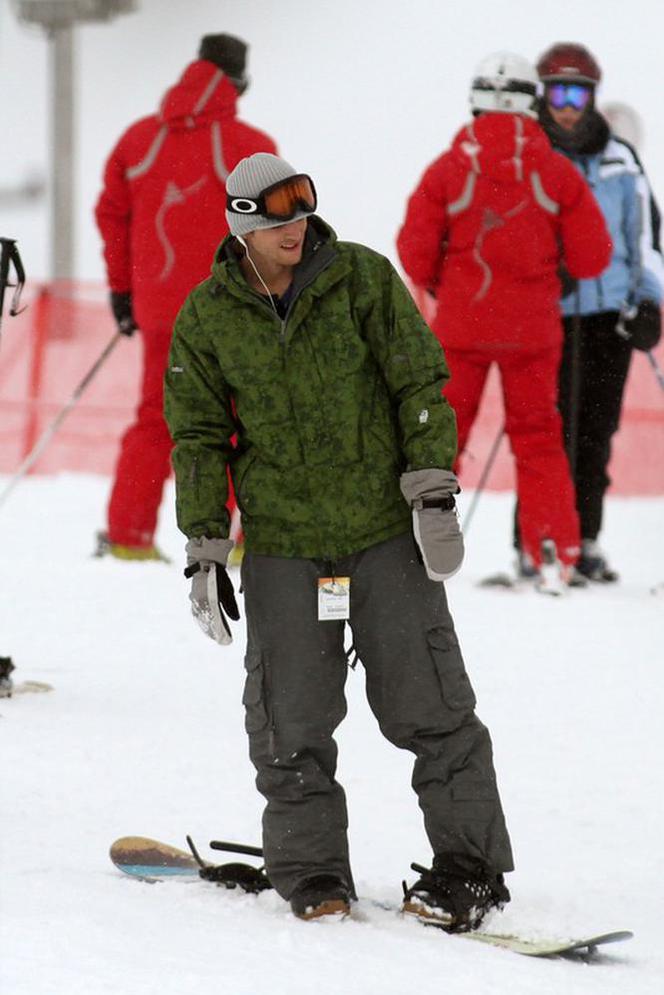 Ashton Kutcher na snowboardzie