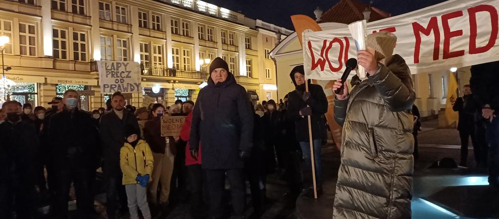 LEX TVN. Demonstracja w Białymstoku w obronie wolnych mediów