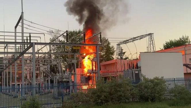 Pożar stacji przekaźnikowej