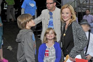 Monika Richardson z córką Zofią i synem Tomaszem. 2012r.