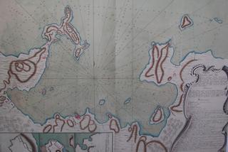 XVIII wieczna mapa Zatoki Naoussa z pami