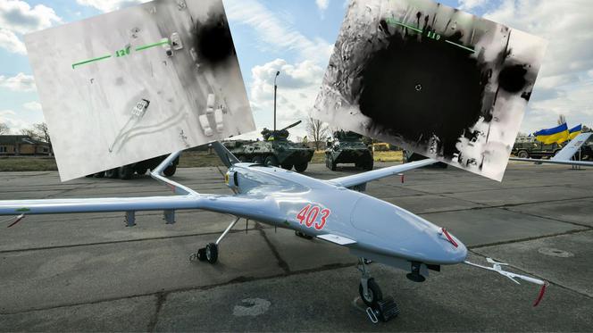 Ukraiński dron niszczy rosyjskie pojazdy - celny strzał zmiótł je z ziemi [WIDEO]