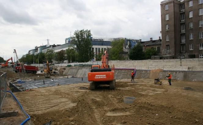 Budowa stacji Rondo Daszyńskiego - II linia metra