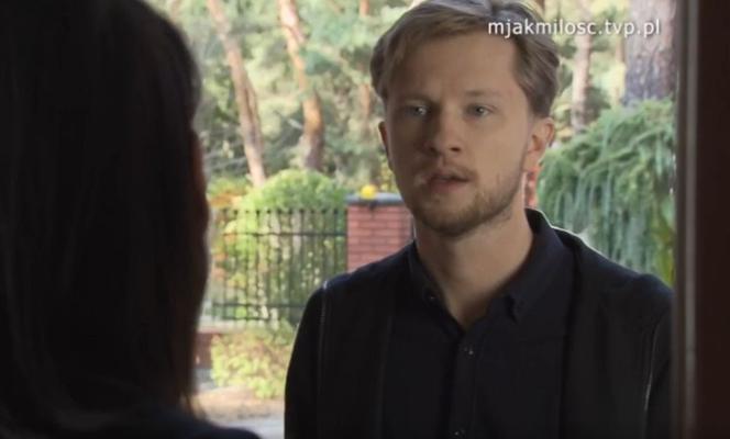 M jak miłość. Patrycja (Alżbeta Lenska), Łukasz (Jakub Józefowicz)