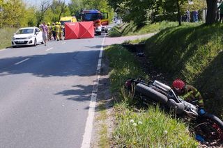 Wypadek motocyklisty w Garwolinie. 39-latek trafił do szpitala!