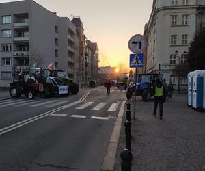 Protest rolników w Katowicach. Zablokowali centrum miasta