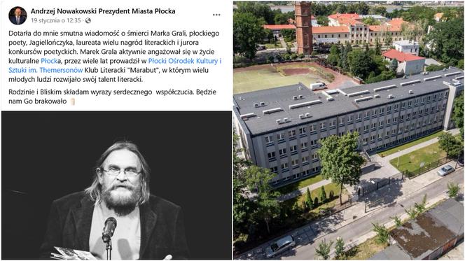 Płock. Nie żyje Marek Grala. Był znany miłośnikom poezji z całej Polski