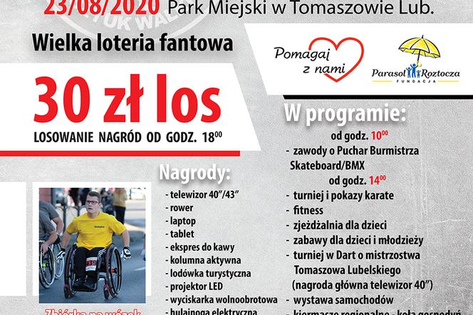 Tomaszów Lubelski:  Charytatywny Piknik rodzinny dla 18-letniego  ucznia zamojskiej szkoły