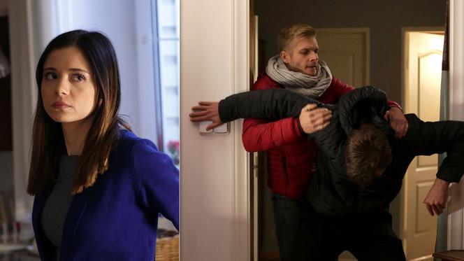M jak miłość odcinek 1356, Iza (Adriana Kalska), Artur (Tomasz Ciachorowski), Marcin (Mikołaj Roznerski)