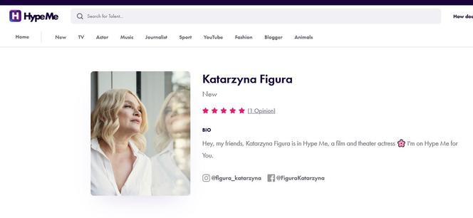 Katarzyna Figura dorabia nagrywając filmiki dla fanów