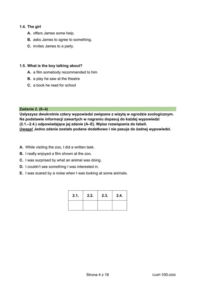 Egzamin ósmoklasisty język angielski 2025: ODPOWIEDZI i ARKUSZE CKE [15.05.2025]