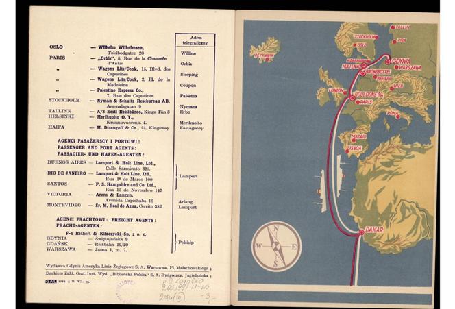 M/S Sobieski, M/S Chrobry : Linia Południowo-Amerykańska = South-America Line = Südamerika Linie