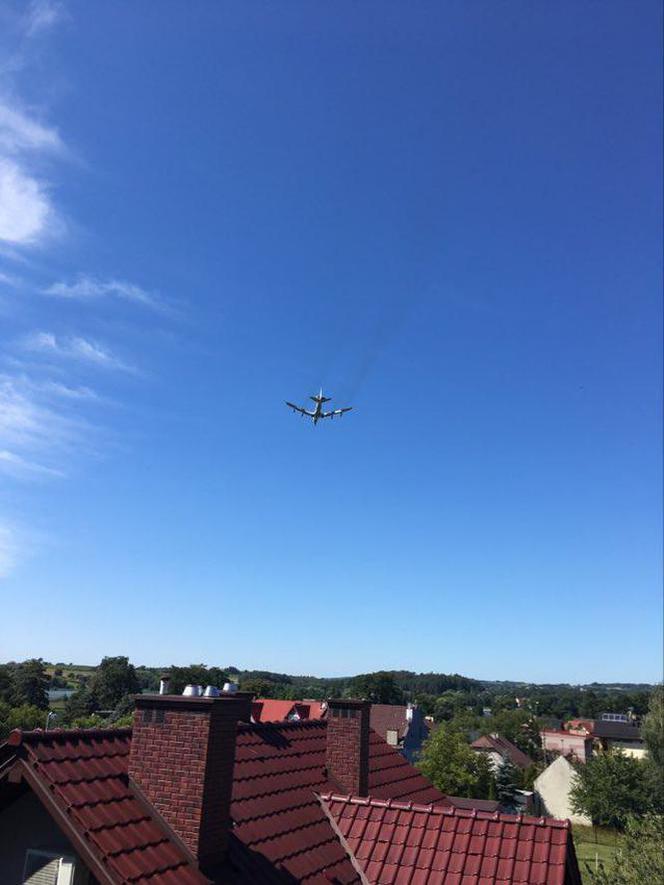 Samolot AWACS nad Krakowem