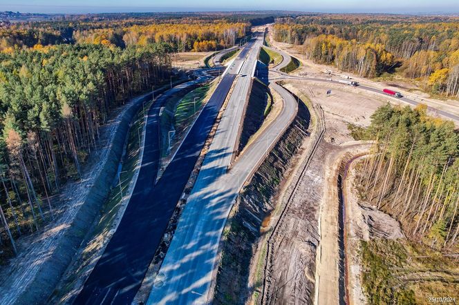 Tak wygląda obecnie budowa I części obwodnicy Zawiercia i Poręby. Ta część kończy się na węźle Kromołów