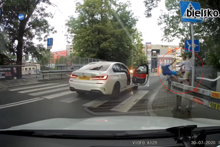 Bielsko-Biała: FURIA kierowcy BMW! Wysiadł z auta i zmasakrował przechodnia [WIDEO]