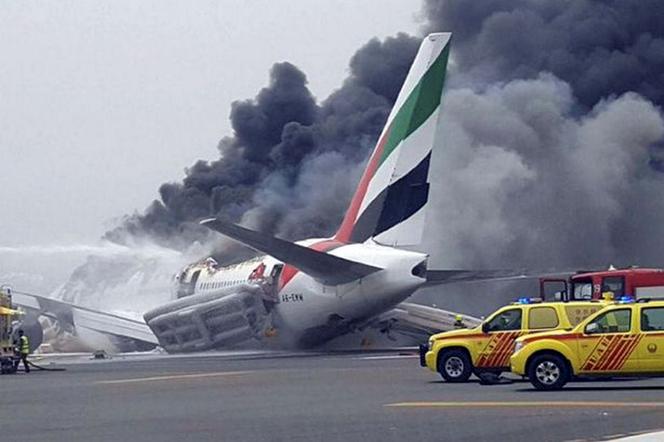 pożar Dubai samolot