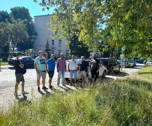 Protest na budowie przy Piotrkowskiej w Łodzi