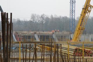 Budowa wrocławskiego stadionu (połowa grudnia 2009 roku)