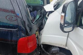 Karambol w Sławęcinie. Zderzenie pięciu pojazdów, w tym ciężarówki