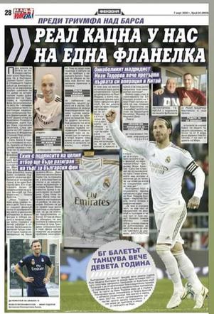 Materiał o Iwanie Todorowie w bułgarskiej gazecie Meridian Match