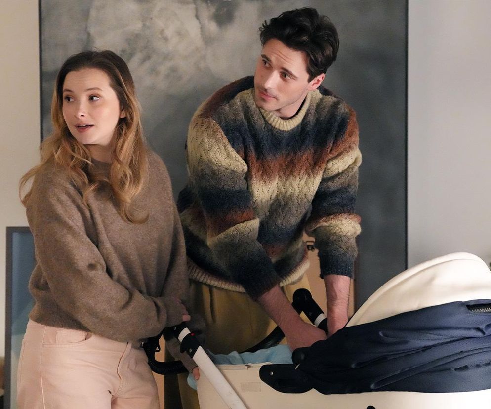 Barwy szczęścia, odcinek 3163: Sofia (Valeria Gouliaeva), Czarek (Tadeusz Łaczkowski) Cezary (Marcel Opaliński)