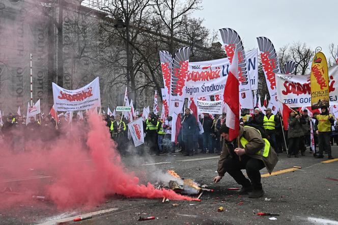 Strajk generalny rolników w Warszawie