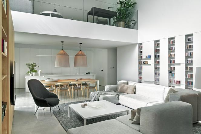 minimalistyczne wnętrze domu w Poznaniu - salon