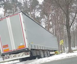 Zawiercie: Ciężarówka wjechała na spacer do parku miejskiego. Są utrudnienia