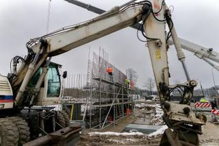 Postęp prac na budowie wiaduktu przy ul. Chełmżyńskiej - styczeń 2025