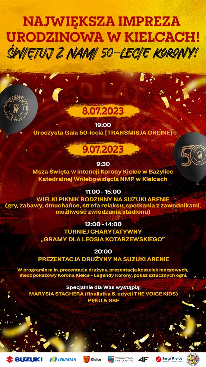 50-lecie Korony Kielce. Będzie uroczysta gala oraz piknik i mecz charytatywny na Suzuki Arenie