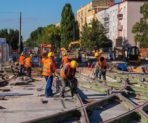 Tramwaj do Dworca Zachodniego w budowie