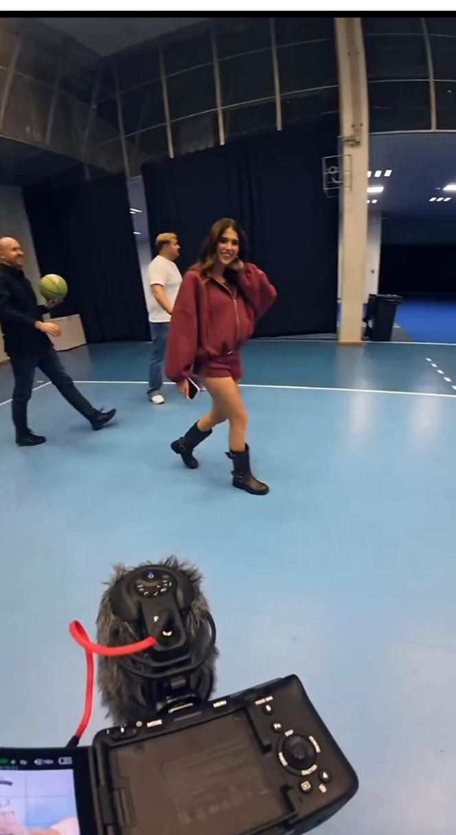 Roxie Węgiel grała w kosza na słynnej arenie