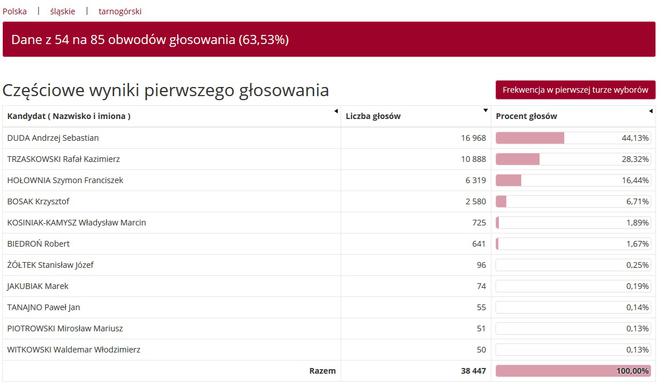 Wybory prezydenckie 2020 w woj. śląskim. W Katowicach i Sosnowcu wygrał Rafał Trzaskowski [WYNIKI W MIASTACH I POWIATACH]